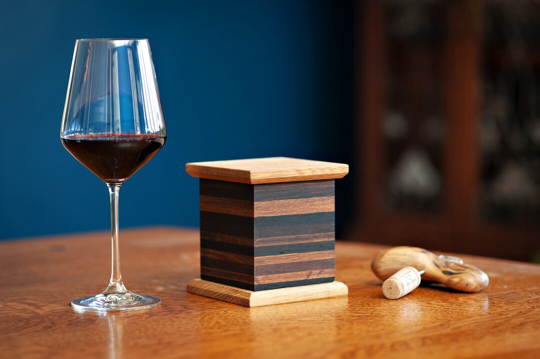 Small Cremation Urn Made From Wine and Whiskey Barrels Etsy