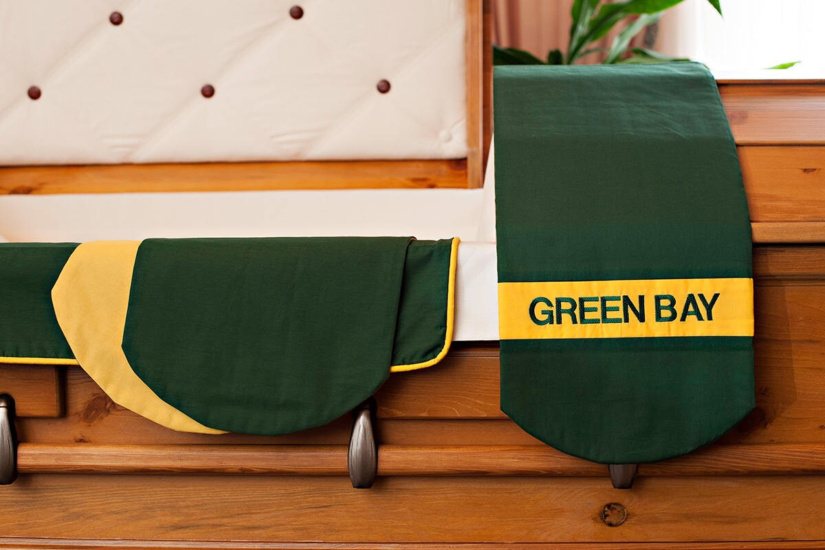 Green Bay Packers Casket Accessory Set Etsy
