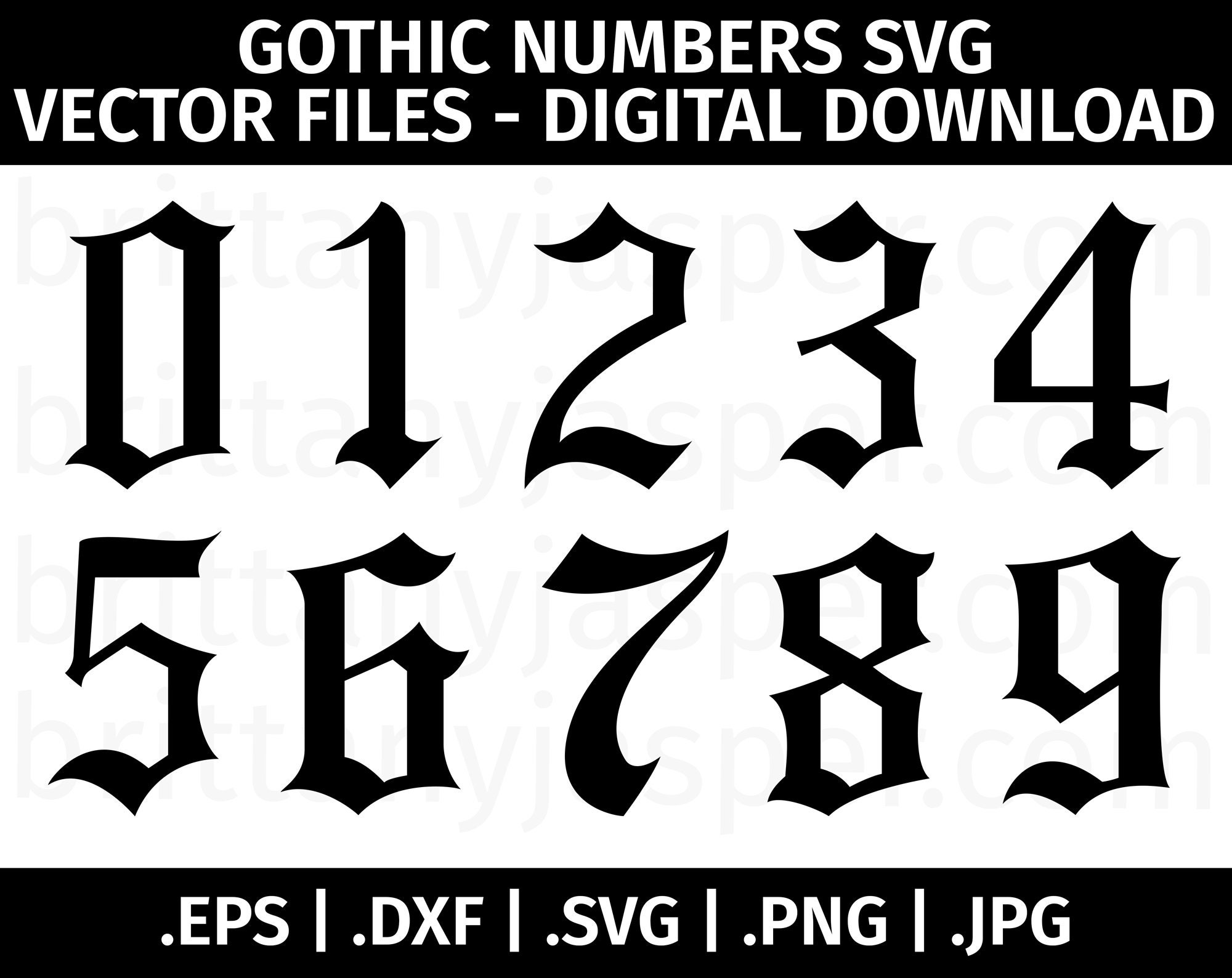 Gothic Number Fonts