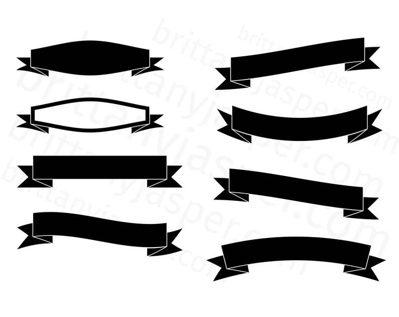 Download Banners SVG Vector Clip Art Bundle Cut Files for Cricut | Etsy