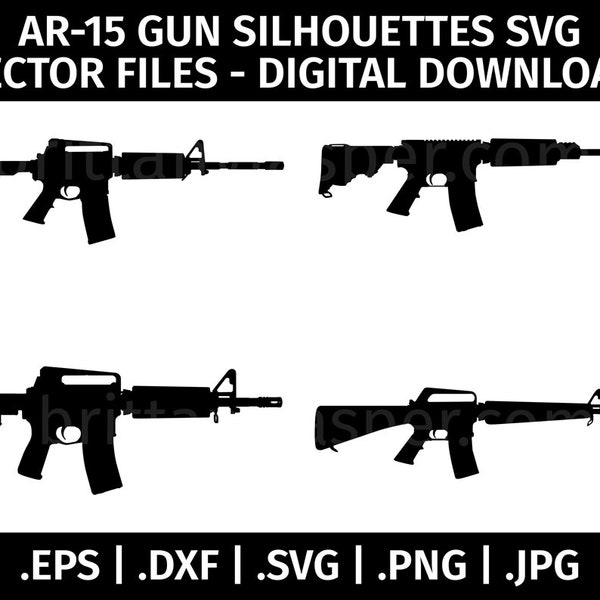 Ar15 Silhouette Etsy