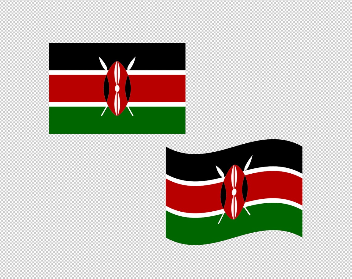 Kenya Flag SVG Vector Clip Art Cut Files for Cricut Etsy
