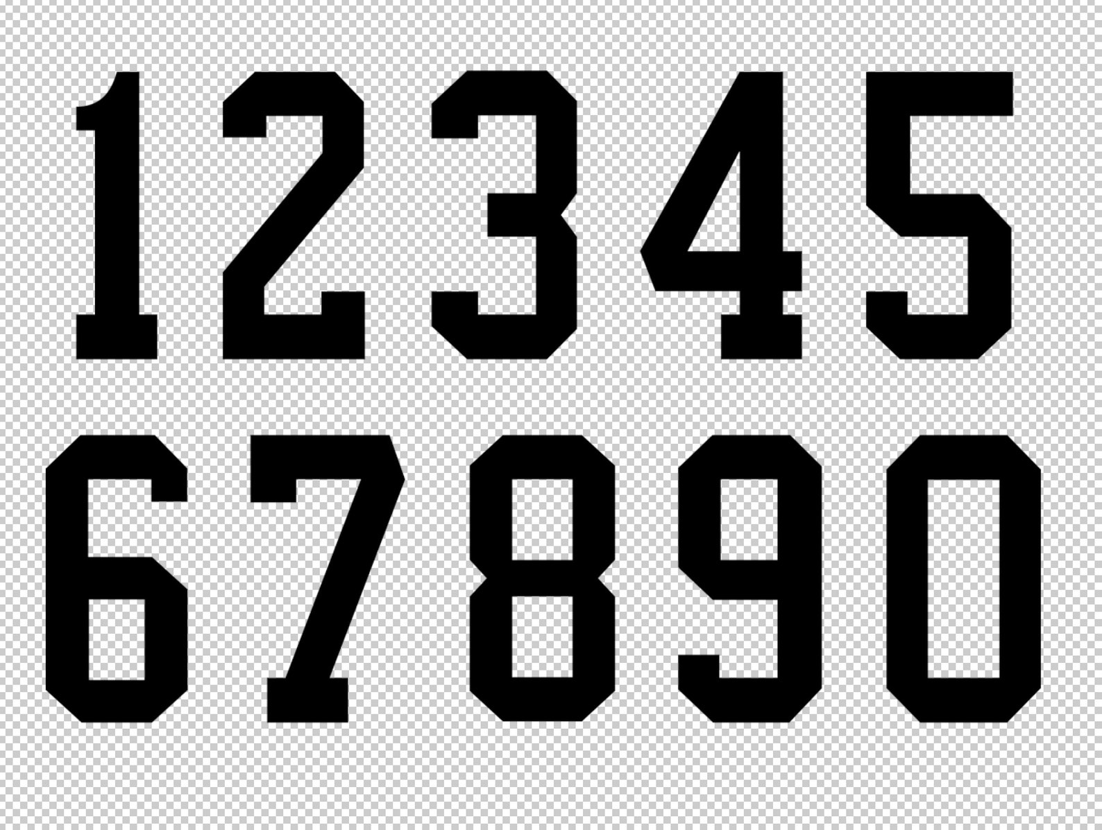 Jersey Sports Number SVG Vector Clip Art Cut Files For Etsy