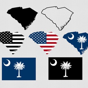 South Carolina State Flag SVG Vector Clip Art - Cut Files for Cricut ...