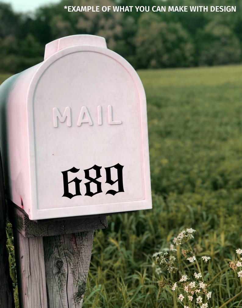 Gothic Mailboxes Gothic Style Number Vector Clip Art - Cut Files for Cricut, Silhouette ...