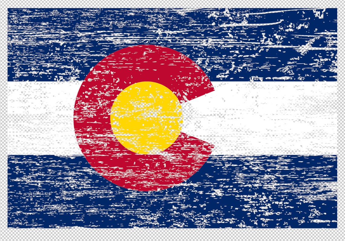 Colorado Distressed Flag SVG Design Clip Art Vector Graphic Etsy