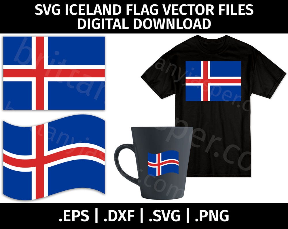 Iceland Flag Svg Vector Clip Art Cutting Files For Cricut Etsy<script async src=