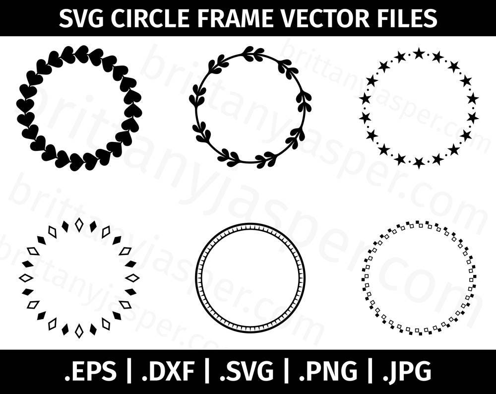 Download Circle Frames / Borders SVG Vector Clip Art Cutting Files ...