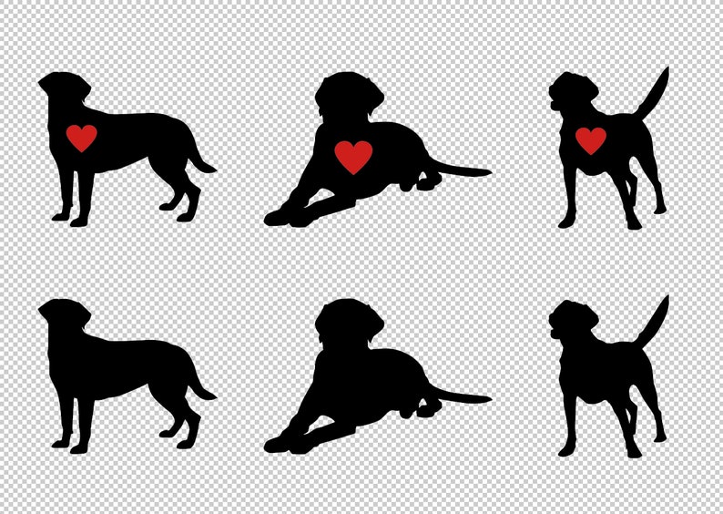 Download Labrador Retriever Labrador Silhouettes Svg Vector Clip Art Lab Love Silhouette Cut Files For Cricut Eps