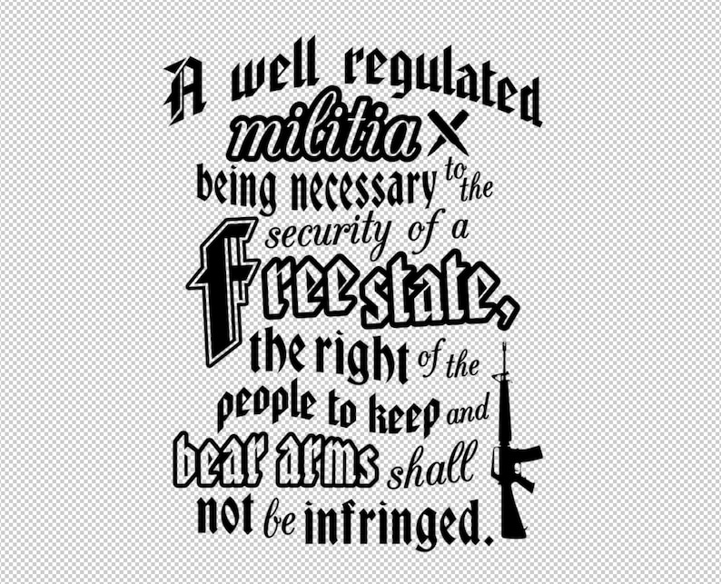 Download 2nd Amendment SVG Vector Clip Art Cut Files for Cricut | Etsy