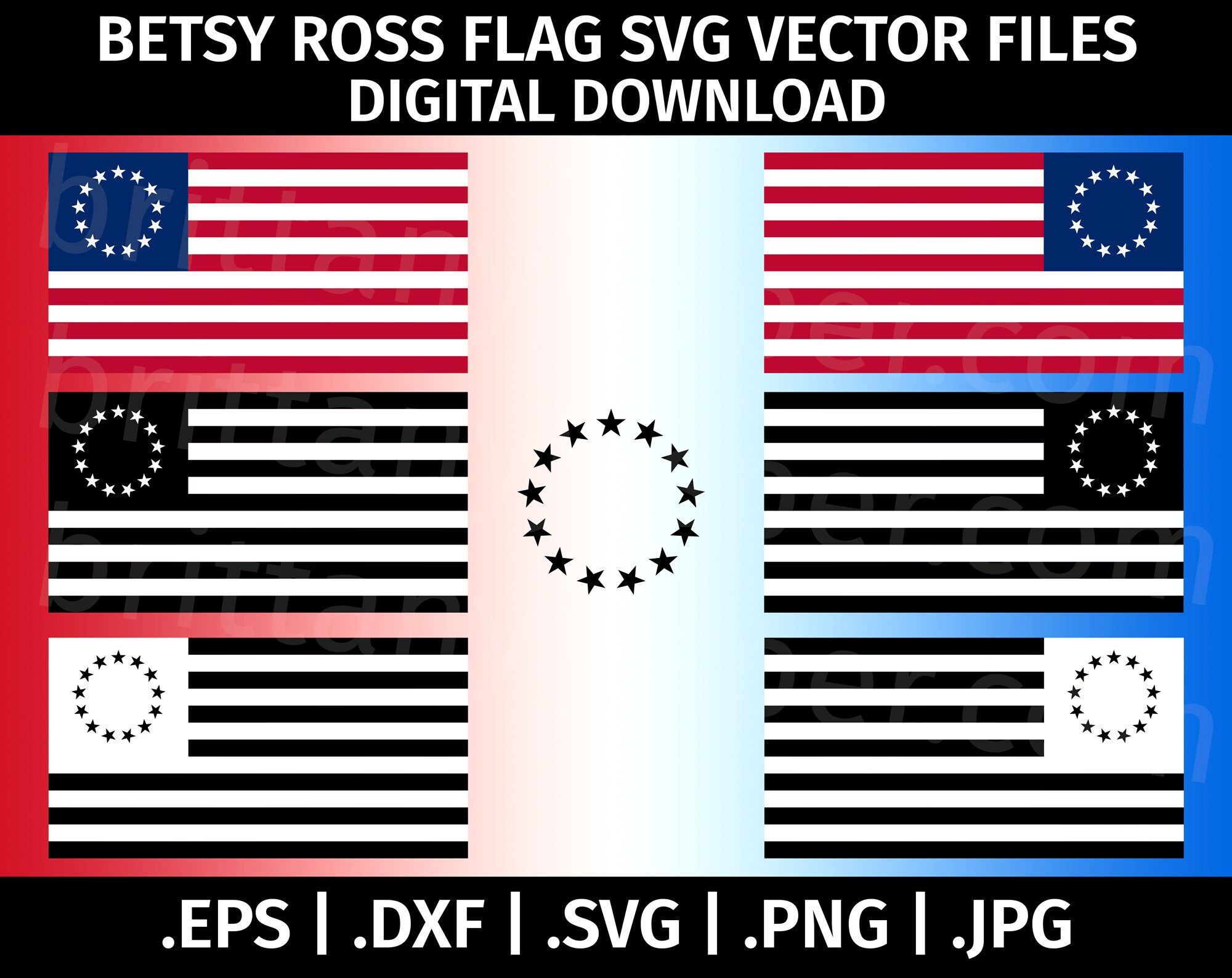 Download Betsy Ross Flag SVG Vector Clip Art 1776 America Flag | Etsy