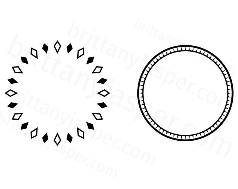 Download Circle Frames / Borders SVG Vector Clip Art Cutting Files ...