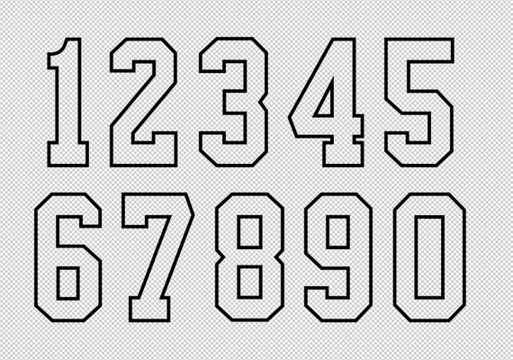 Outlined Two Color Numbers Number 2 Outline Clip Art