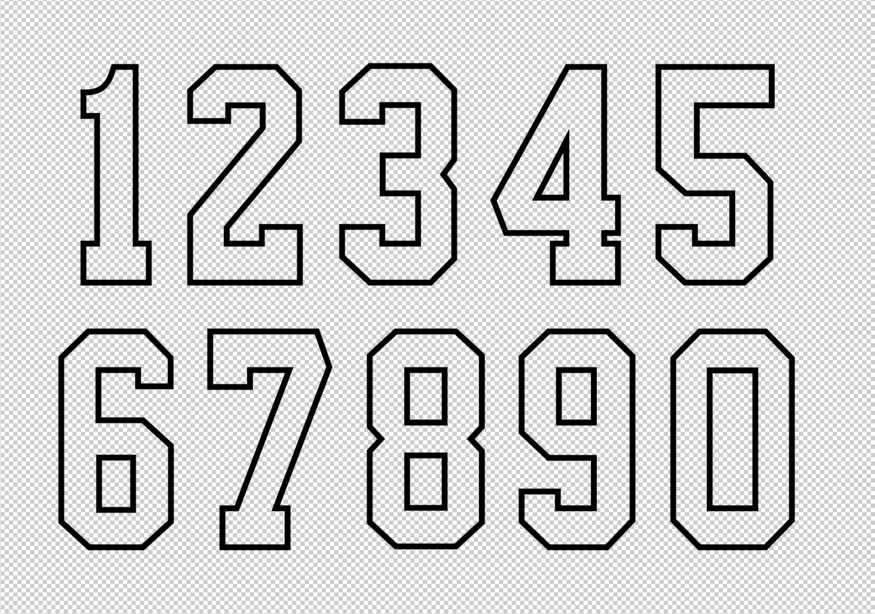 Jersey Numbers SVG