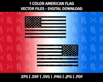 SVG-bestand van de Amerikaanse vlag (omgekeerd) - Vectorclipart van de vlag van de Verenigde Staten van Amerika - Snijbestanden voor Cricut, Silhouette - eps dxf svg png pdf jpg - VS