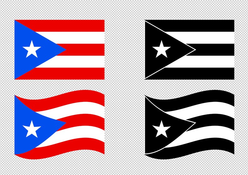 Download Puerto Rico Flag SVG Vector Clip Art Cut Files for Cricut ...