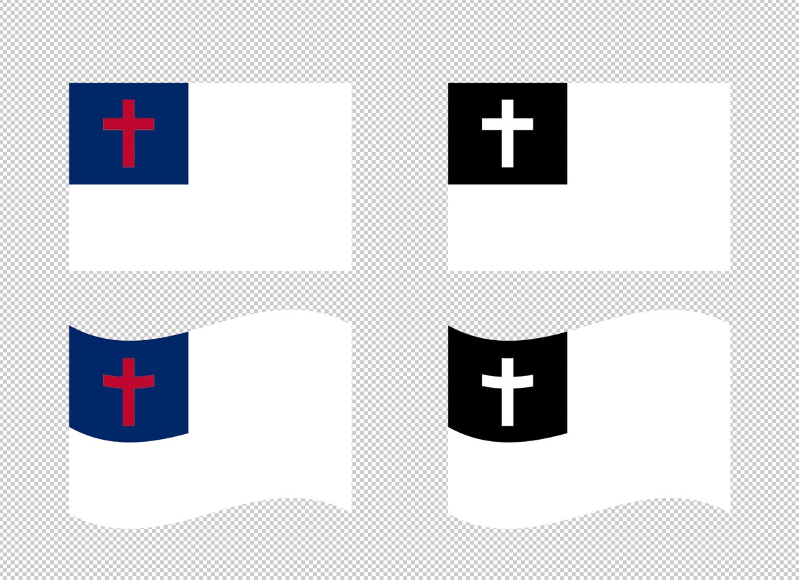 Christian Flag SVG Vector Clip Art Cut Files for Cricut | Etsy
