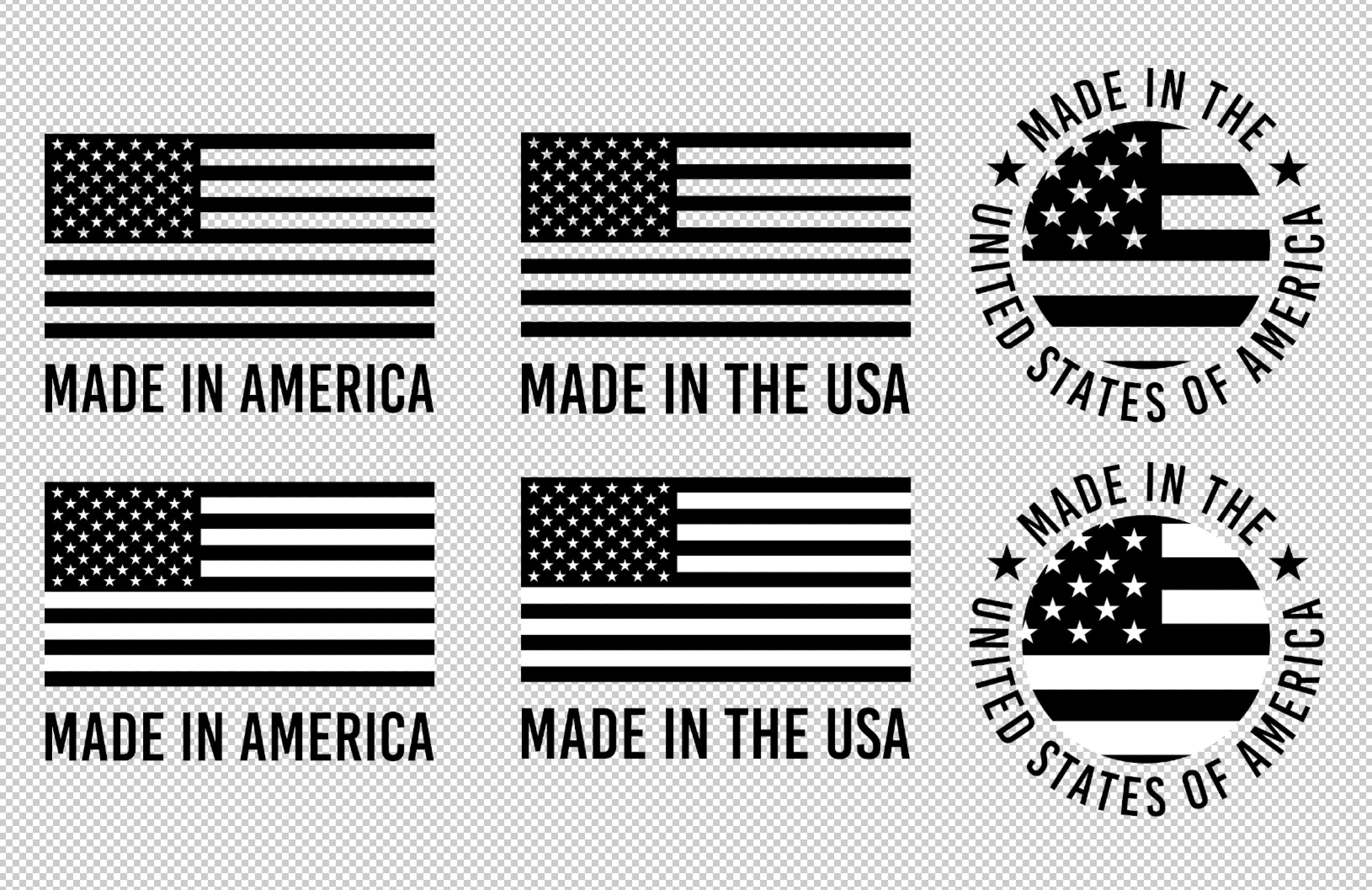 Made in America SVG Vector Clip Art Bundle - Cut Files for Cricut ...