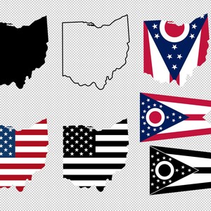 Ohio State Flag SVG Vector Clip Art - Cut Files for Cricut, Silhouette ...