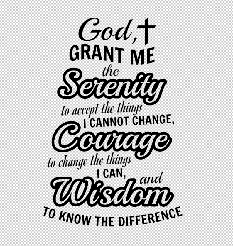 Download Serenity Prayer SVG Design Vector Clip Art Cut Files for ...