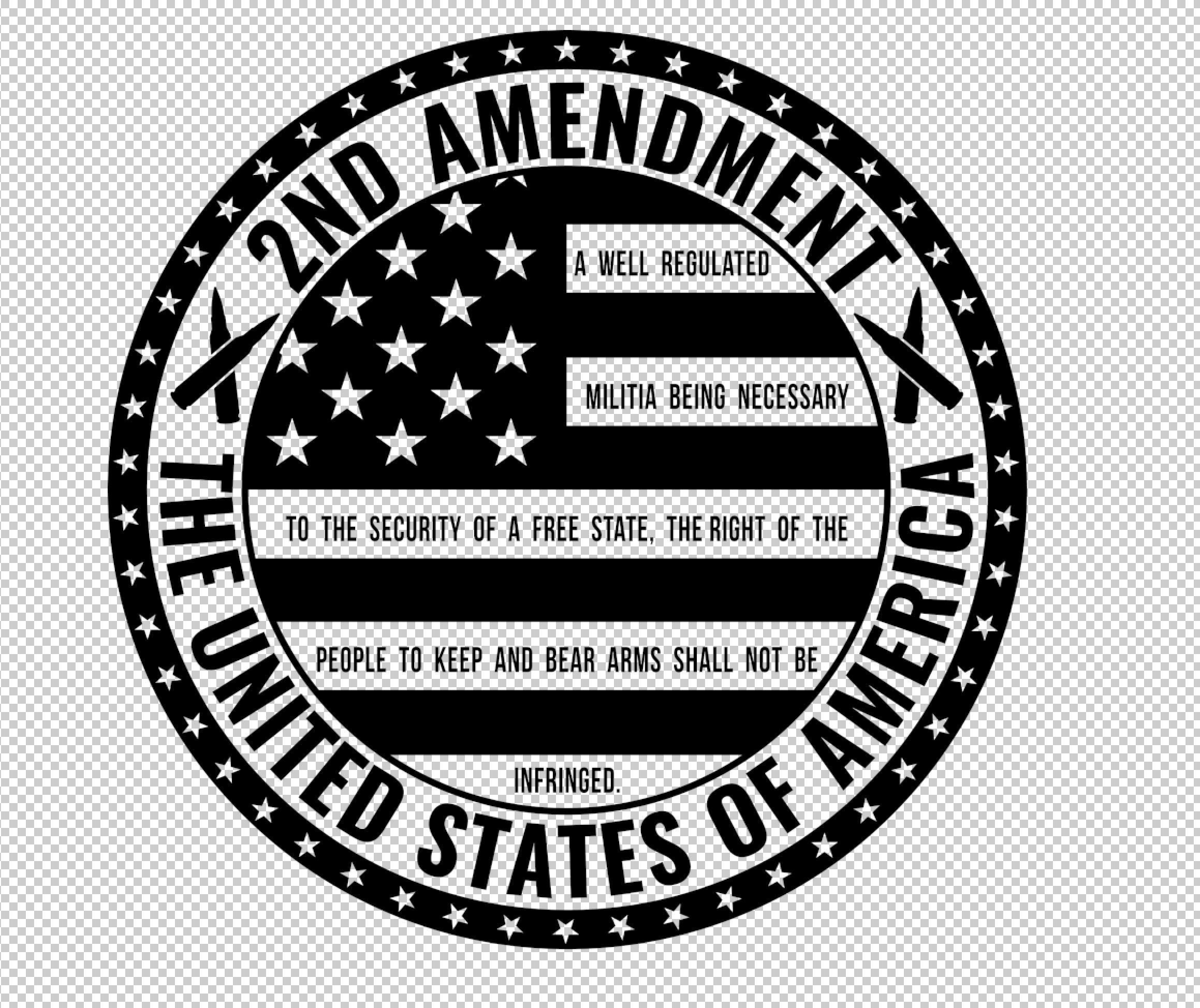 2nd Amendment SVG Design Vector ClipArt Cut Files for | Etsy