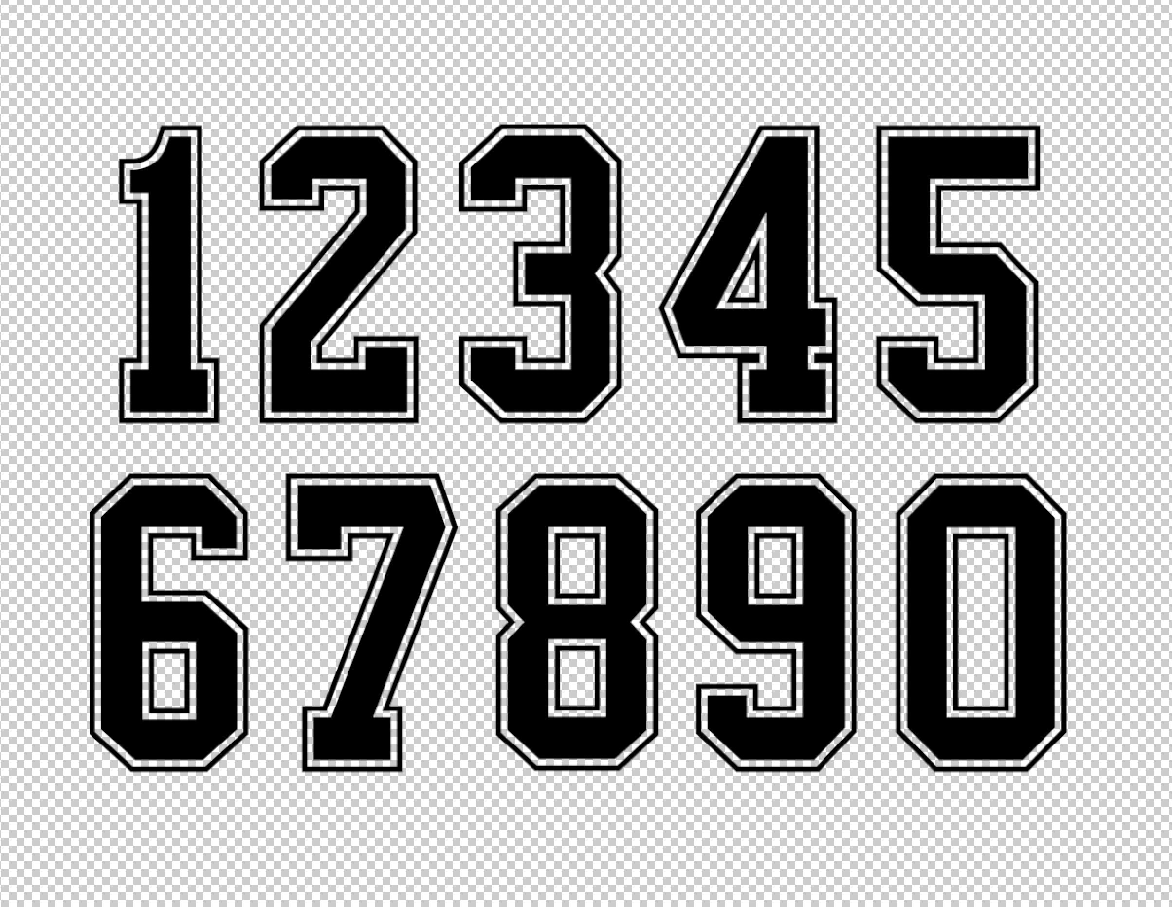 Jersey Numbers Svg Sport Numbers SVG Sport Numbers Cricut 