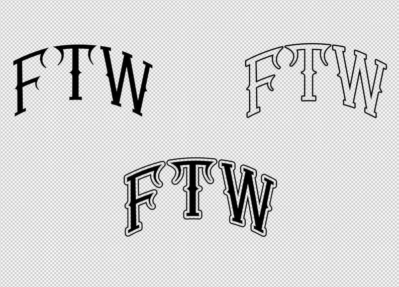 FTW SVG Vector Bundle Clipart - Cut Files for Cricut, Silhouette - Eps ...