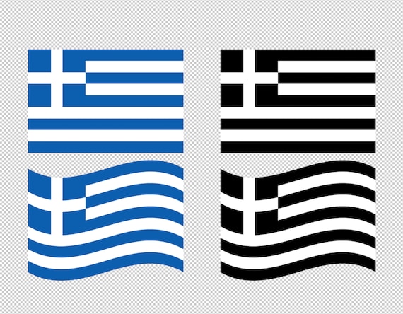 griechische Flagge, Illustration im Stil: Stockillustration 2180245367