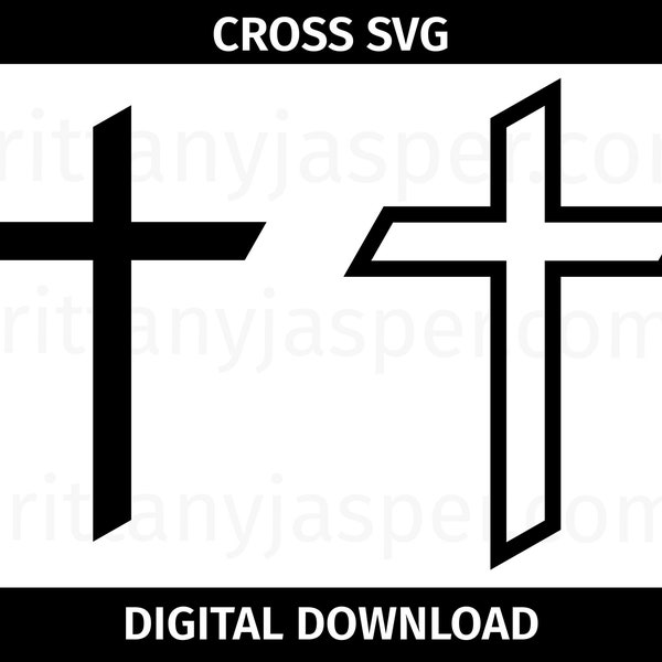 Cross SVG Digital Download | Vector Cut File for Cricut, Silhouette, etc.  | Christian, Catholic, Religious, Jesus, God, Faith, Christ