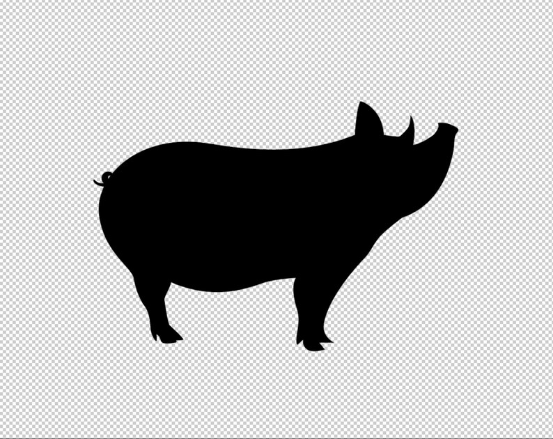 Download Silhouette Pig Silhouette Svg Vector Clip Art Farm Animal Stencil Template Eps Dxf Svg Png Jpg Country Cut Files For Cricut Stencils Templates Drawing Drafting Jesuskidsng Org