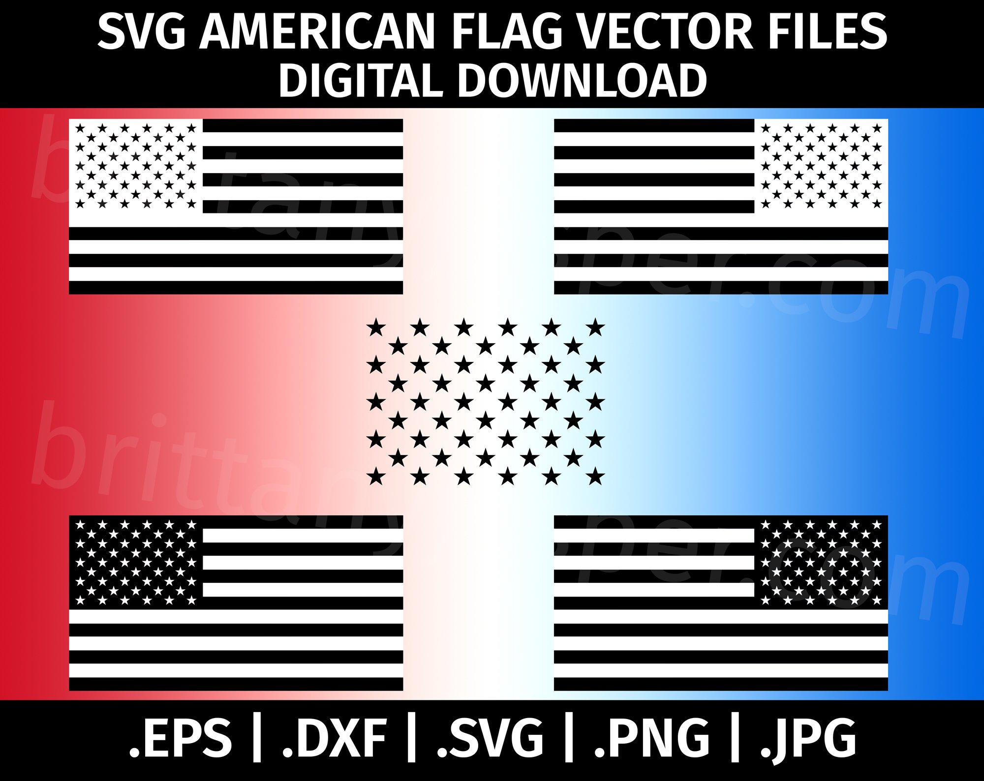 Reverse American Flag SVG America Flag SVG Vector Clip Art | Etsy