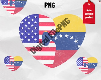 Descarga instantánea: Impresión digital de Venezuela PNG, descarga digital VZLA, descarga digital estadounidense de Venezuela.