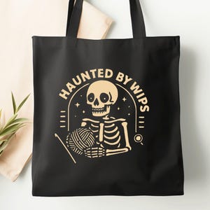 Crochet Tote Bag for Crocheters Funny Crochet WIP Bag Yarn Crocheter Lover Gift Vibe Crochet Lover Id Rather Be Work in Progress Project Bag