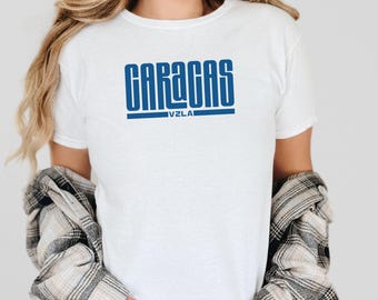 Personalized Venezuela City Shirt Venezuelan Immigrant Tee Gift Venezuelan Friend Flag Shirt Venezolanos en USA Camiseta Caracas Tshirt Gift