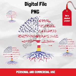 INSTANT DOWNLOAD Venezuela roots, svg png digital art print, Venezuela art, venezuela wall art, printable, printable gift, Vzla USA