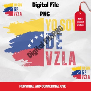 INSTANT DOWNLOAD Venezuela Flag, Yo soy de Vzlaart, Venezuela art, venezuela wall art, printable, printable gift, venezuela png