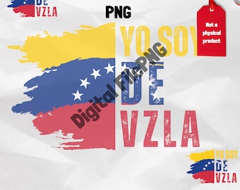 TÉLÉCHARGEMENT IMMÉDIAT Drapeau du Venezuela, Yo soy de Vzlaart, art du Venezuela, art mural du venezuela, imprimable, cadeau imprimable png thumbnail