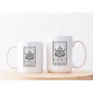 Knitter Mug Gift Funny Tarot Yarn Lover Cup for Crochet Collector Crafter Therapy Coffee Mug  WIP Night Stitching Drinkware Knitting Groups