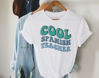 Cool Spanish Teacher, Male Spanish Profe Valentine's Day Shirt - Maestra Teacher appreciation, Spanish Teacher Shirt, Bilingue, Bilingual