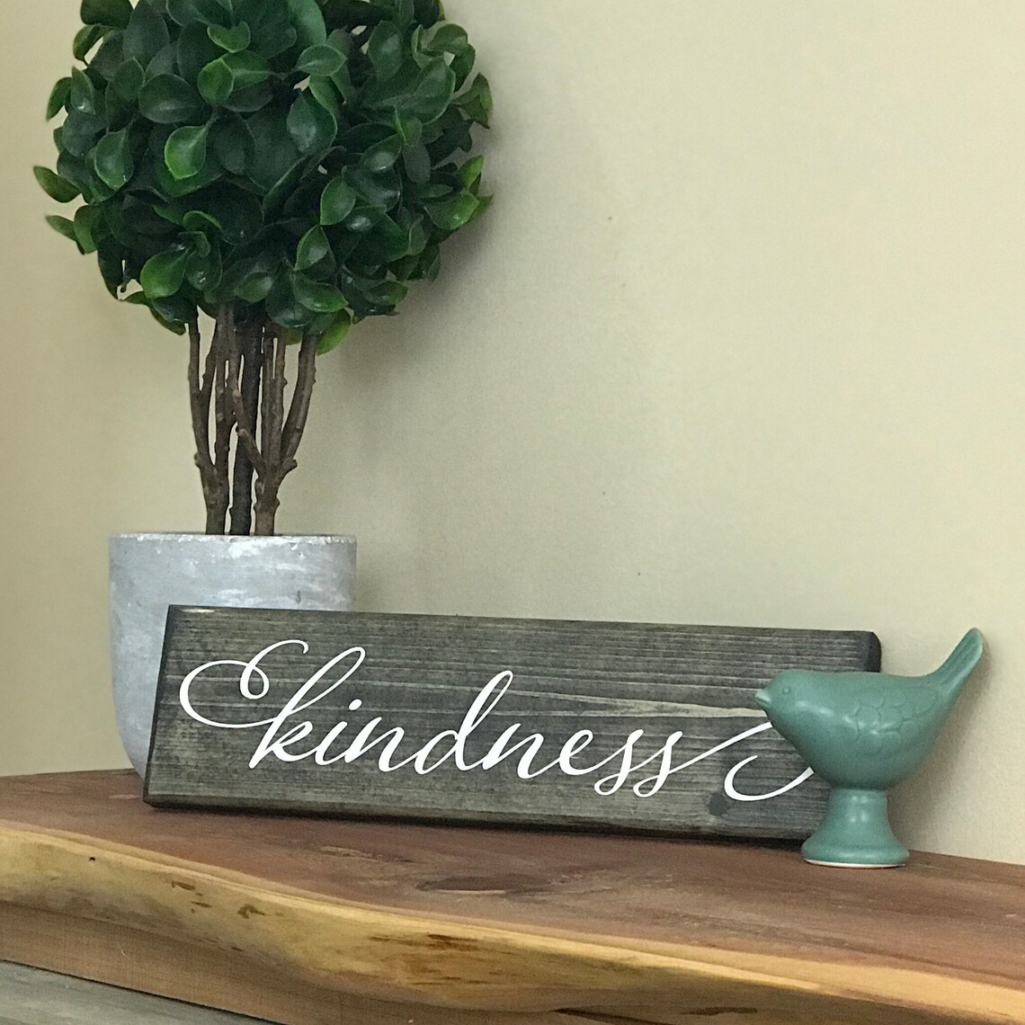 One Word Sign Shelf Sitter Farmhouse Style Mantle Decor Etsy
