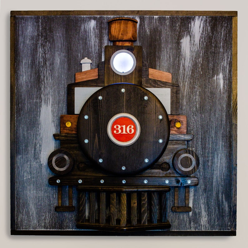 Train Decor 3D Train Art Vintage Train Decor Remote Etsy