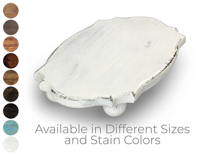 Rectangular Wooden Riser Tray for Kitchen Decor, Bathroom Decor and ...