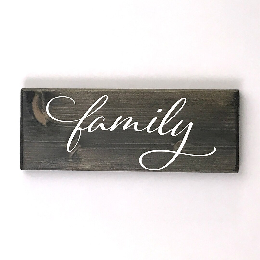 Family Wood Shelf Sign Farmhouse Style Family Wood Sign Family and