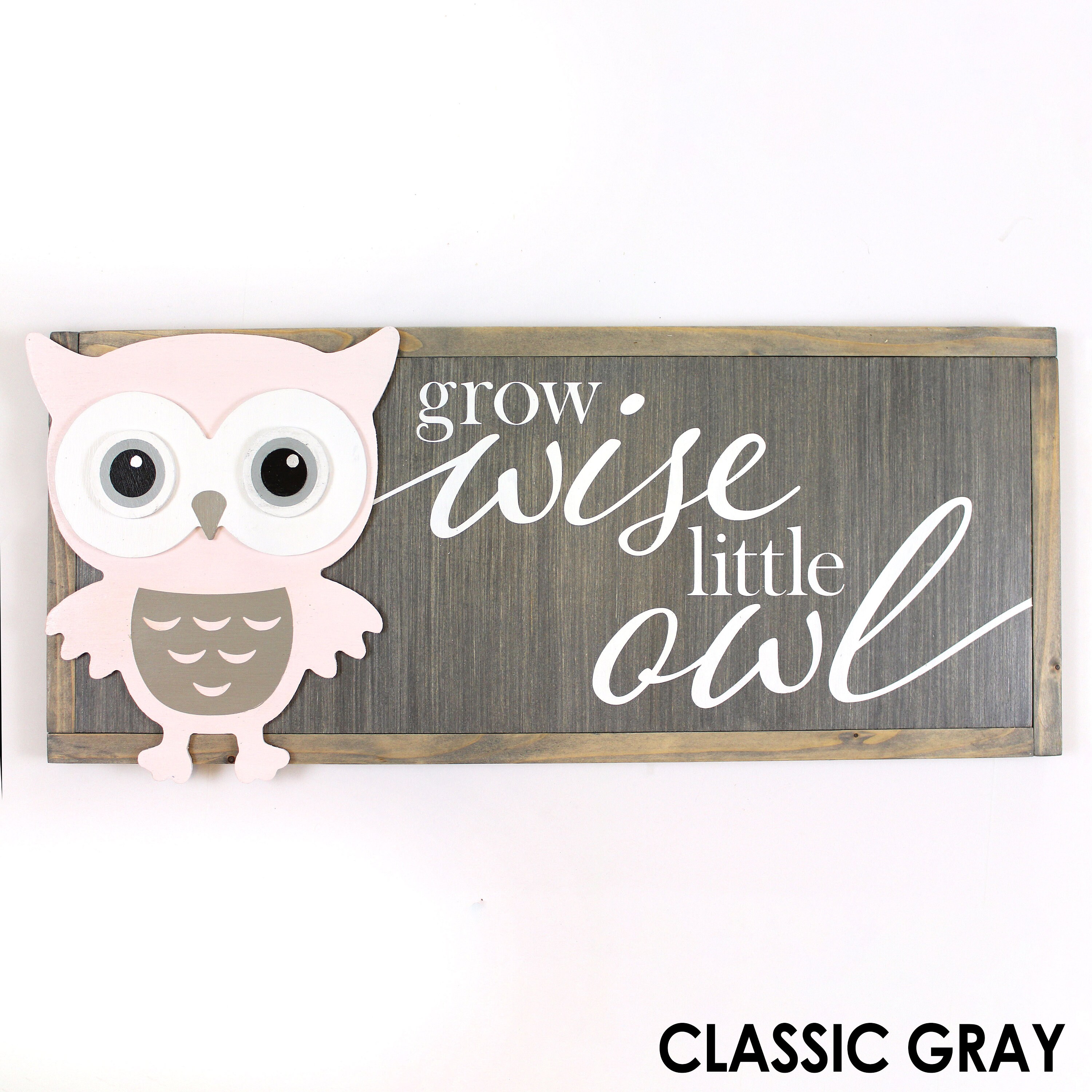 Owl Nursery Sign Farmhouse Nursery Sign Pink Owl Wall Art Etsy
