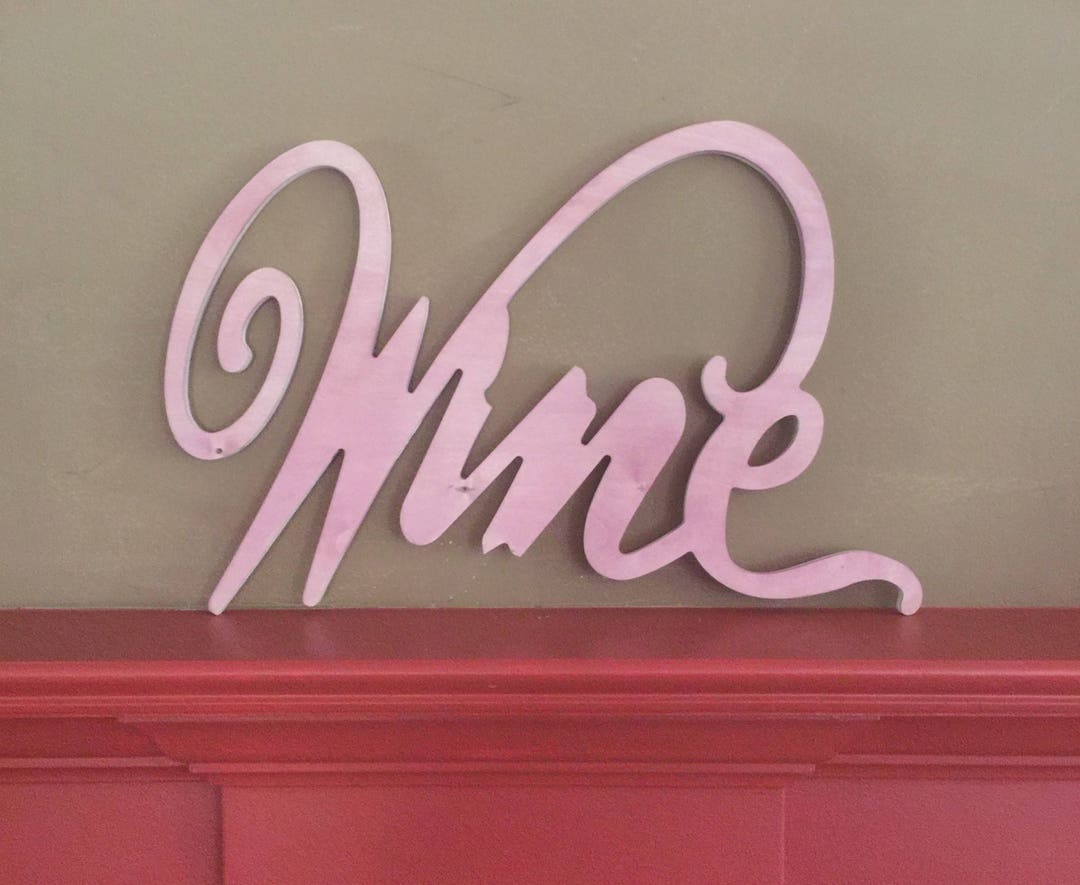 Paint Me Designs Script Word Wine Stained with Wine Etsy España