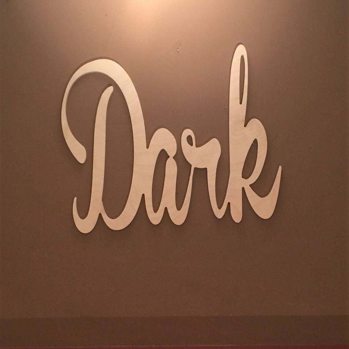 Paint Me Designs Unfinished Wood Script Word Dark 18 Inches Etsy