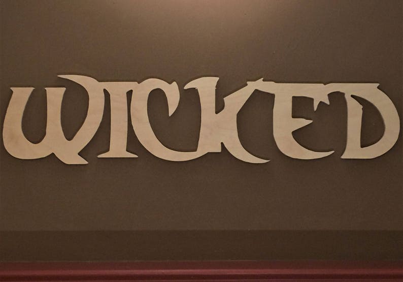 Paint Me Designs Unfinished Words for Halloween Wicked Etsy