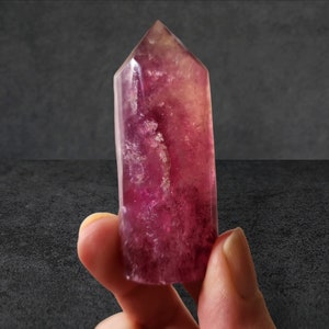 Magenta Purple Fluorite Tower Cylindrical Polished High Quality MFT2