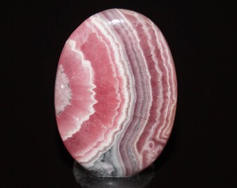 Rhodochrosite Cabochon - Pink and White Rare Gemstone Cabochon - DLML5