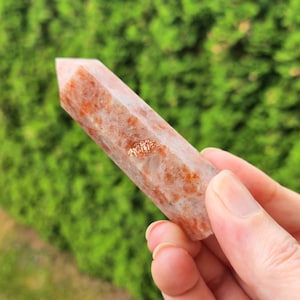 Sunstone Tower Point Orange Sparkly Crystal OSC1